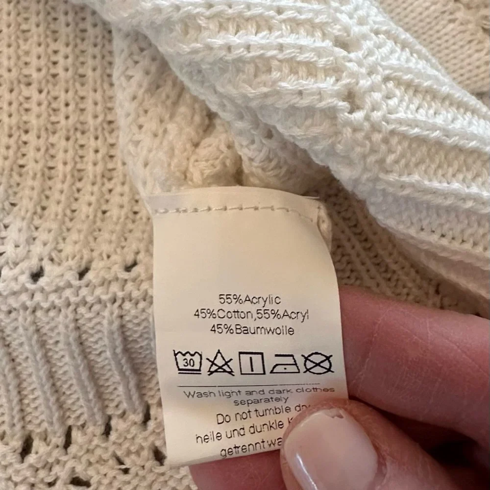 Grace Karin White Knit Cardigan with Tie-Front - Picture 5 of 5